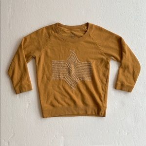 Levis 3/4 sleeve sweatshirt top Sz S Orange-Yellow